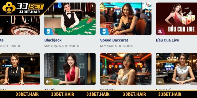 Khái quát sảnh Casino 33BET